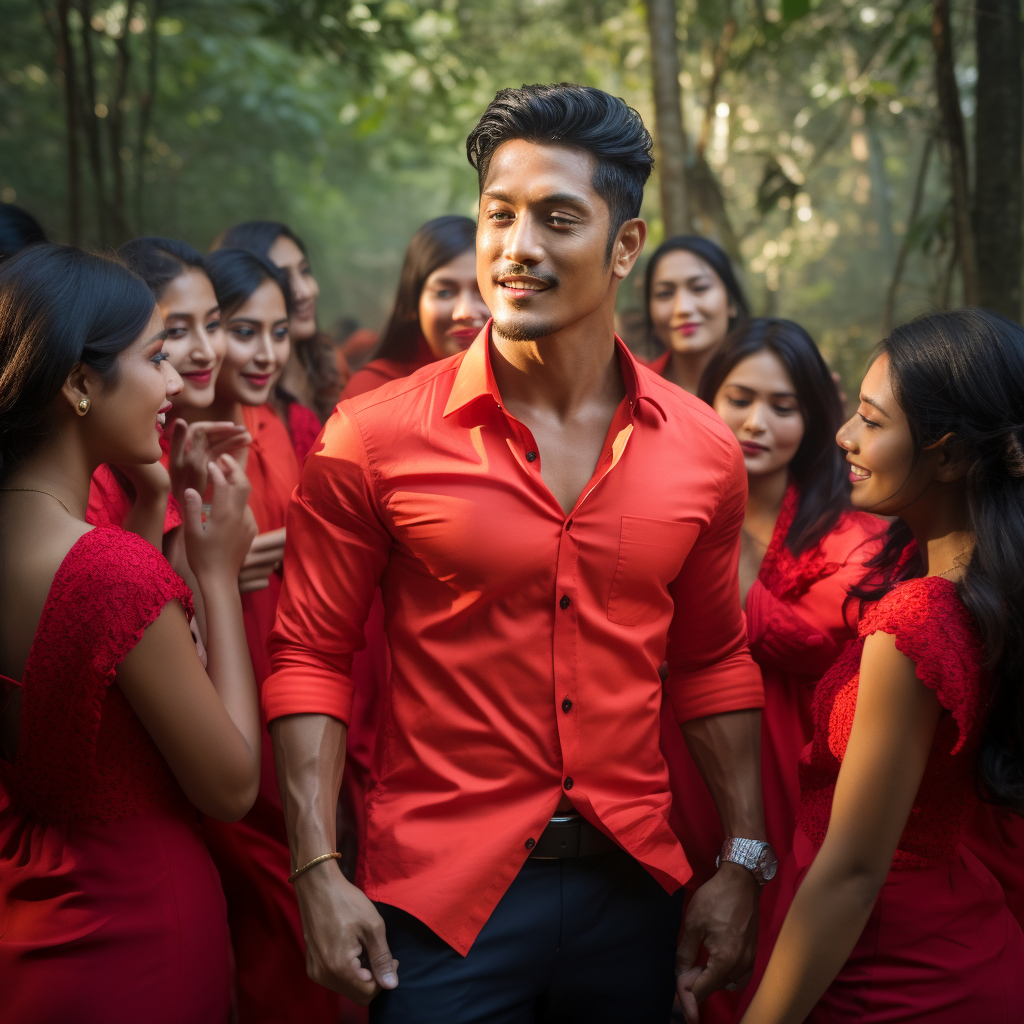 jackiezenan_Asian_sri_lankan_male_model_wearing_a_red_formal_sh_d7654f0d-7665-4cb3-8e57-622f82d35de5